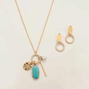 Turquoise Tides Necklace and Earring Set