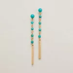 Turquoise Tides Linear Earrings