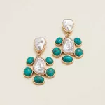 Turquoise Tides Statement Earrings