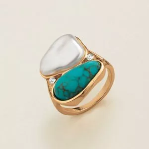 Turquoise Tides Statement Ring