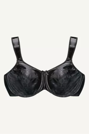 Bali® Satin Tracings® Minimizer Underwire Bra in Black & White 3562