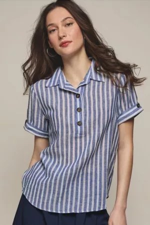 Two-Tone Stripe Shirt
