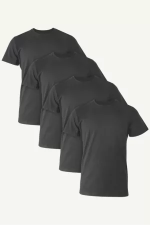 Hanes Ultimate® Comfort Fit Men's Crewneck Undershirt, Black, 4-Pack (UCF1B4)