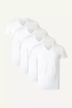 Hanes Ultimate® Men’s V-Neck T-Shirt, Moisture-Wicking, 4-Pack (UBT2W4)