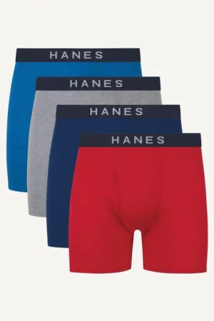 Hanes Ultimate® Comfort Flex Fit Men’s Boxer Briefs, 4-Pack (UBBBC4)