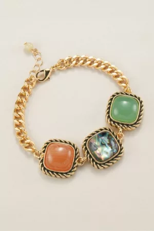 Abalone Gemscape Statement Bracelet