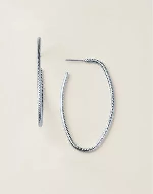Modern Curve Hoop Earrings