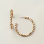Dotted Grace Hoop Earrings