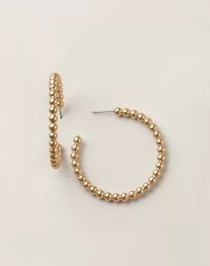 Dotted Grace Hoop Earrings