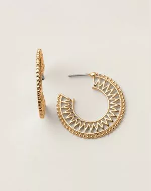 Woven Glow Hoop Earrings