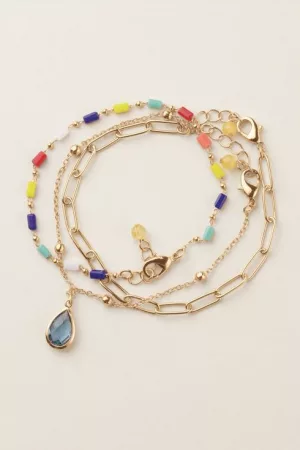 Color Cascade Layered Bracelet