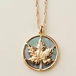 Pearlescent Season Leaf Necklace