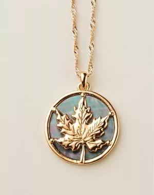 Pearlescent Season Leaf Necklace