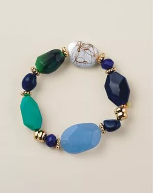 Blue Modern Mosaic Bracelet