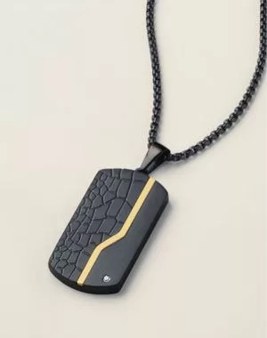 Men's Stainless Steel Trailblazer Dog Tag Necklace