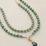 Verdant Luxe Beaded Layered Necklace