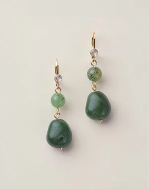 Verdant Luxe Beaded Drop Earrings