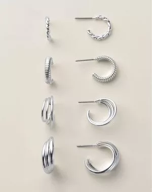 Contour Links Earring Set